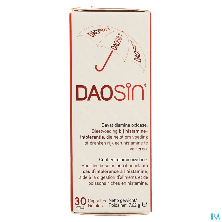 Daosin Voedingssupplement Histamine Intolerantie 30 Capsules