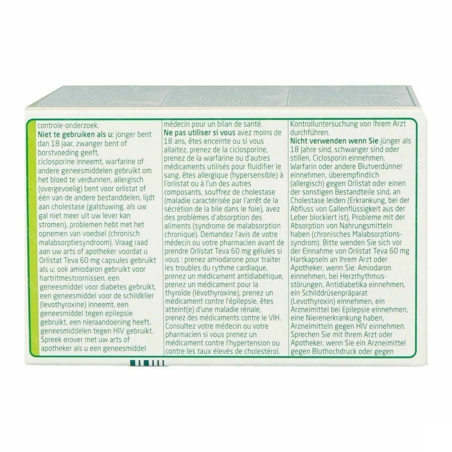 Orlistat Teva 60mg 120 Capsules