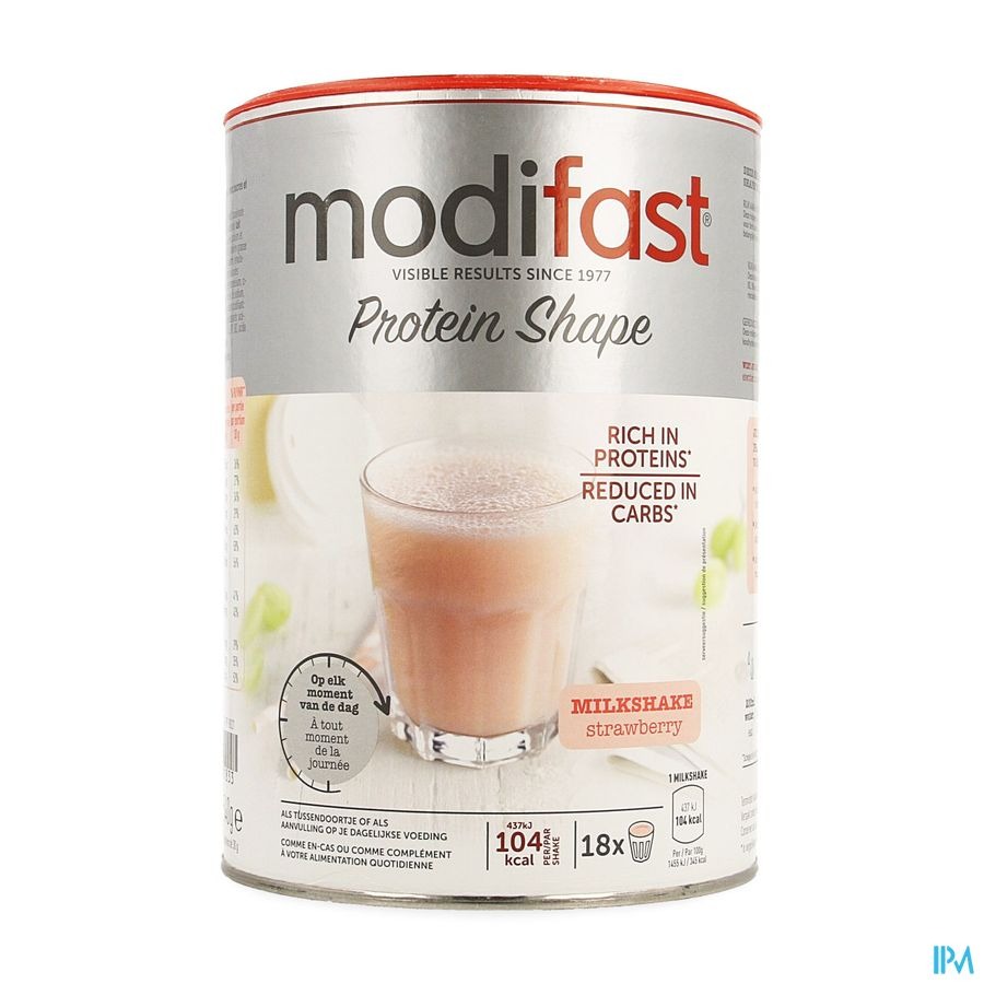 Modifast Protiplus Milkshake Aardbei 540g