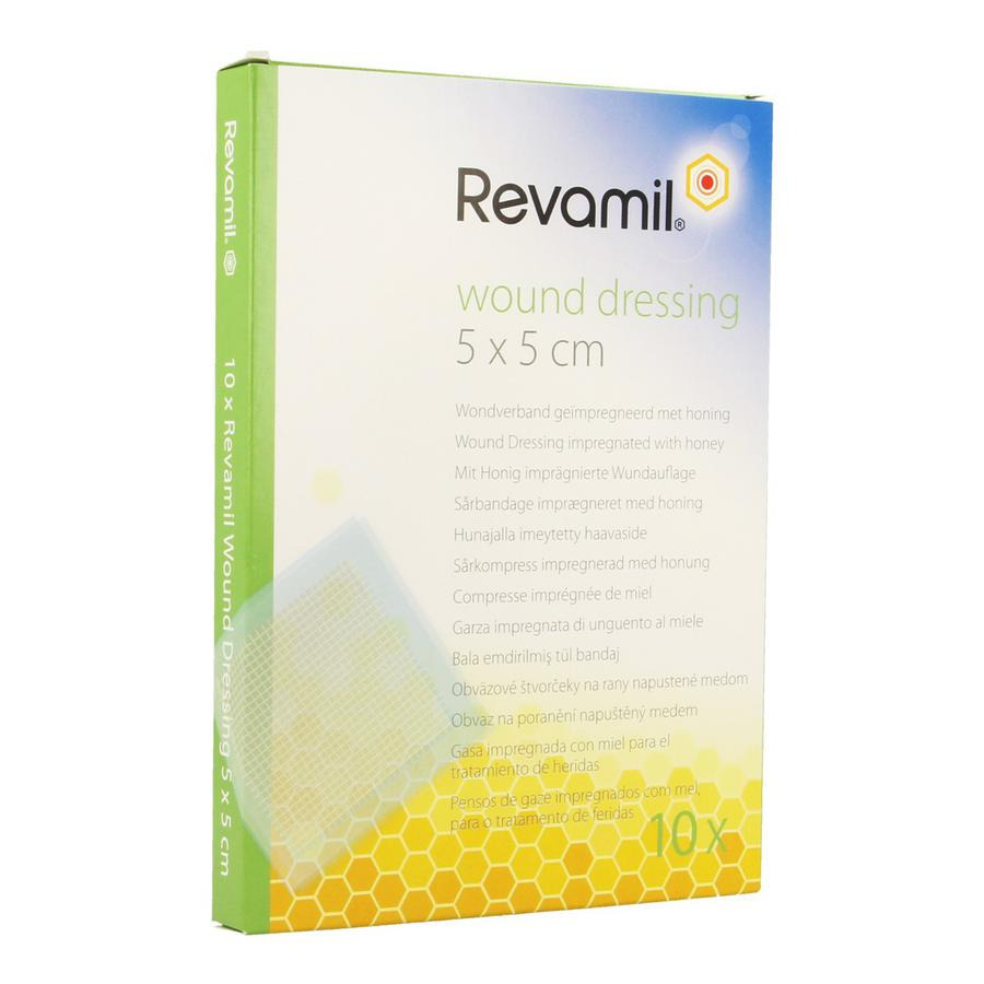 Revamil Wound Dressing Kp Honing 5x 5cm 10