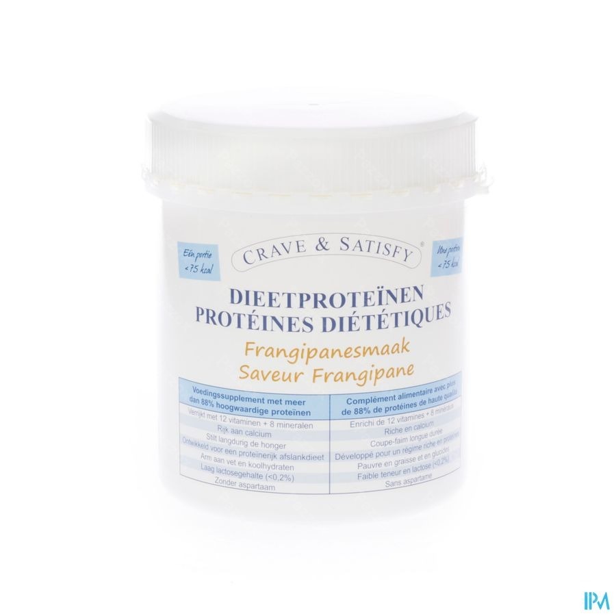 Crave & Satisfy Dieetproteinen Frangipan Pot 200g