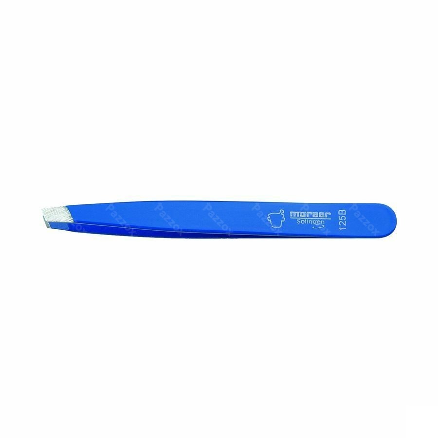 Mörser Epileerpincet Schuin Blauw Inox 