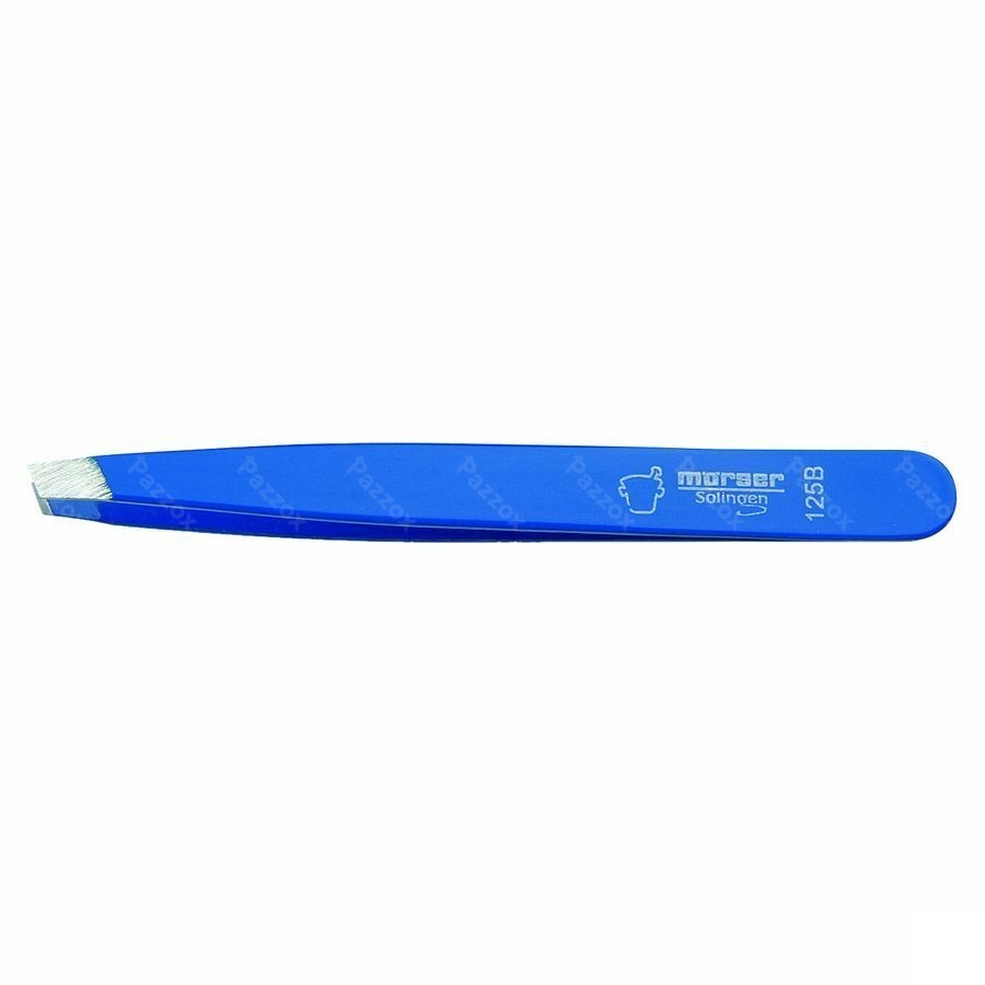 Mörser Epileerpincet Schuin Blauw Inox 