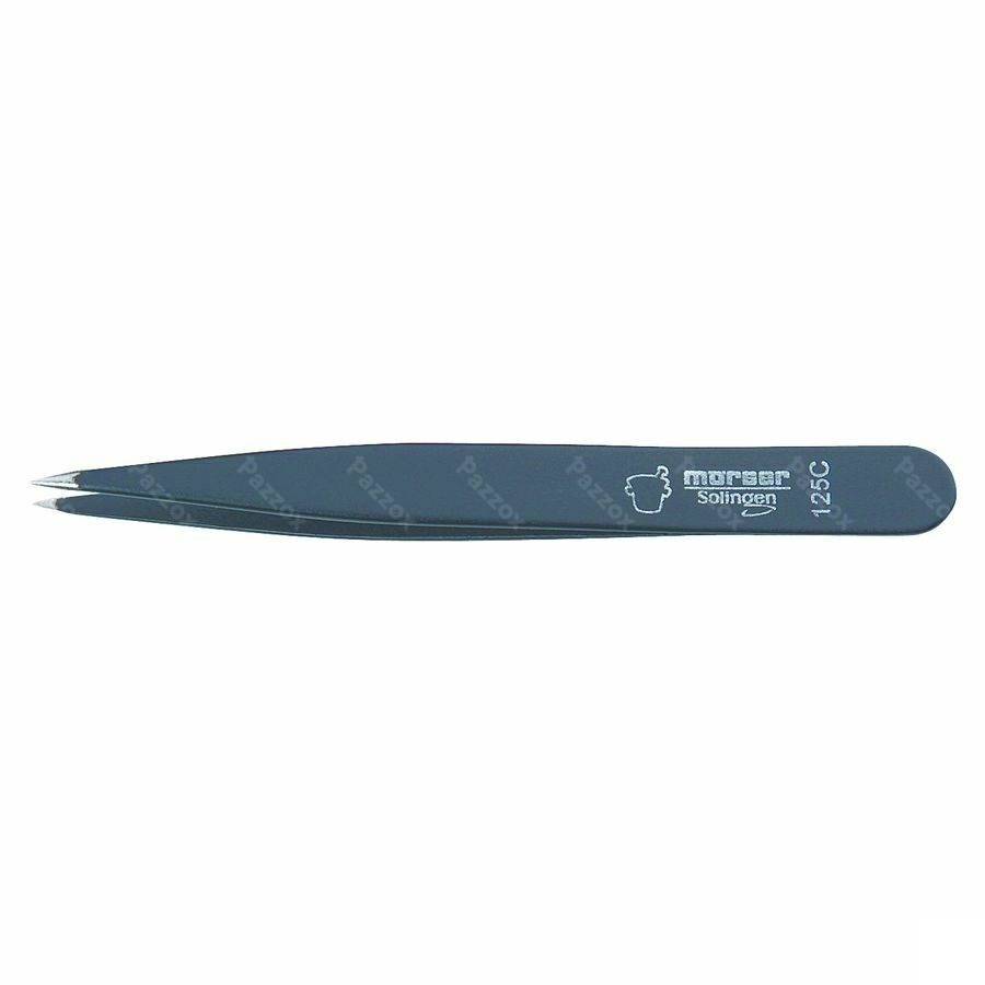 Mörser Pincet Topinox, naald punt, zwart N°125C