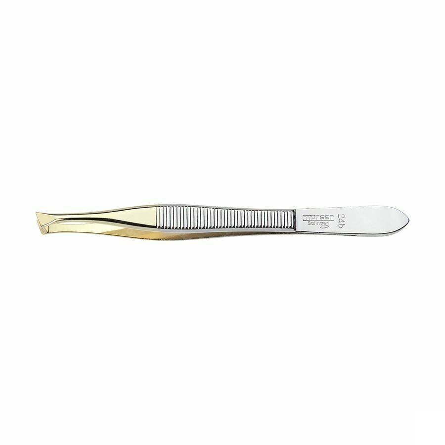 Mörser Pincet, schuine punten, verguld N°24B