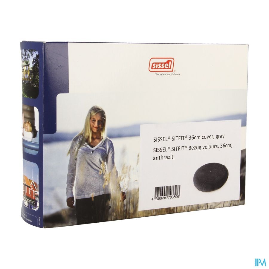 Sissel Overtrek Antraciet Voor Sitfit 36cm Fluweel