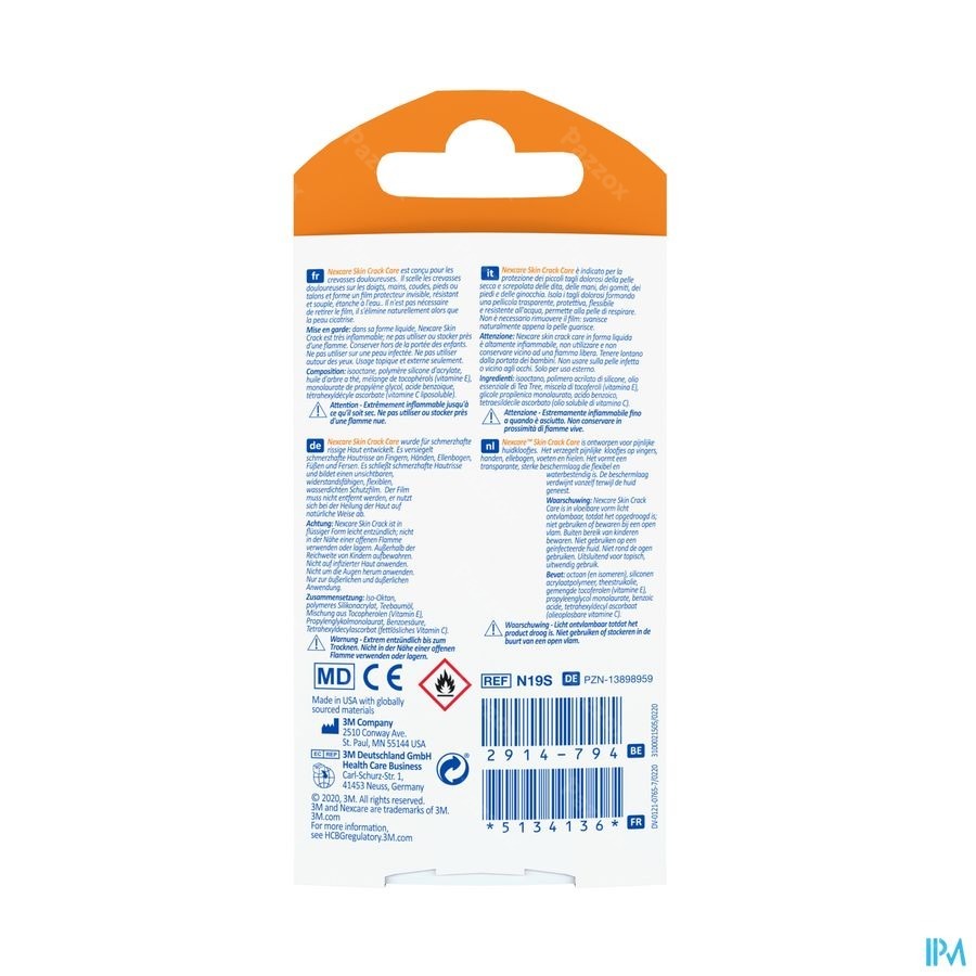 Nexcare 3m Skin Crack Care A/kloven Nf 7ml N19s