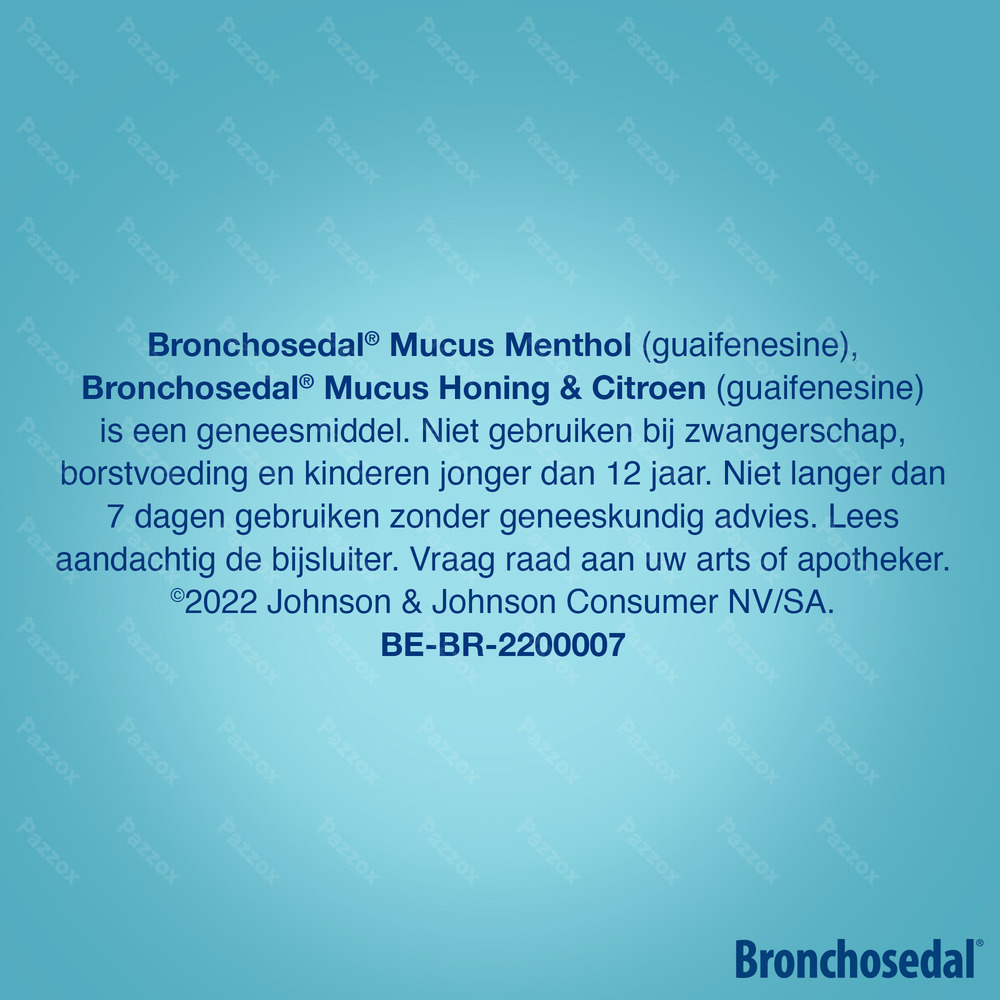 Bronchosedal Mucus Menthol Slijmhoest en Vastzittende Hoest Hoestsiroop 20mg/ml 150ml 