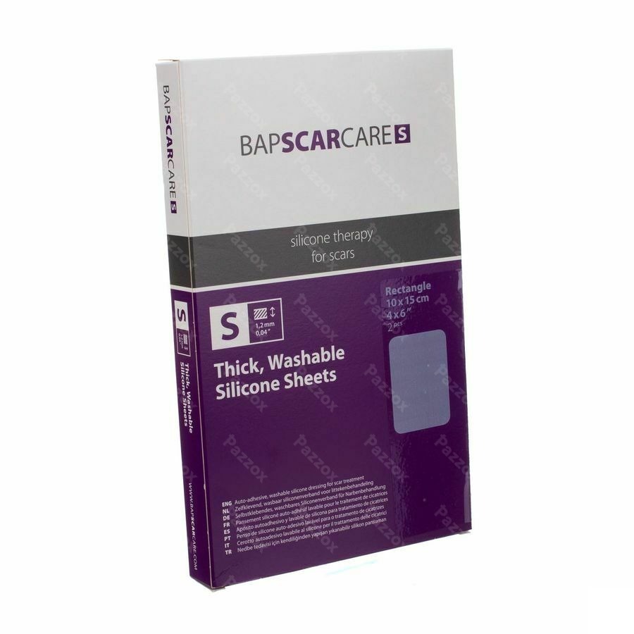Bap Scar Care S Silicoonverb Adh 10x 15cm 2 Stuks