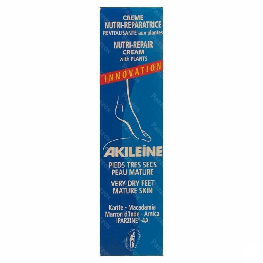 Akileïne Nutri Herstellende Droge Voeten Crème Tube 100ml