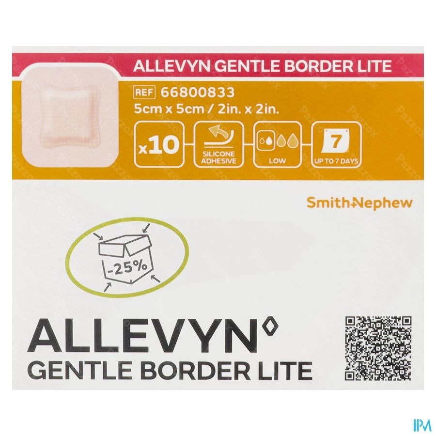 Allevyn Gentle Border Lite 5,0x 5,0cm 10 66800833