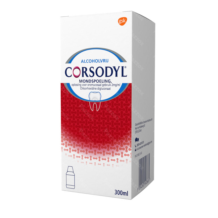 Corsodyl 2mg/ml Mondspoeling 300ml