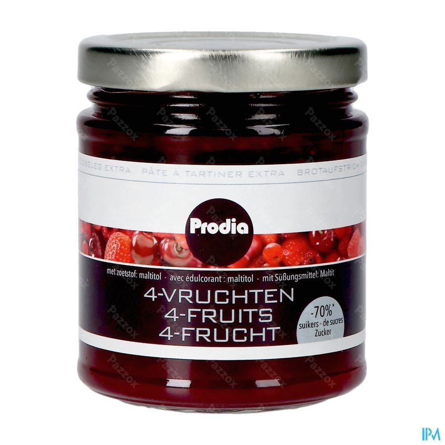 Prodia Broodbeleg Extra 4 Vrucht.215g 5681 Revogan
