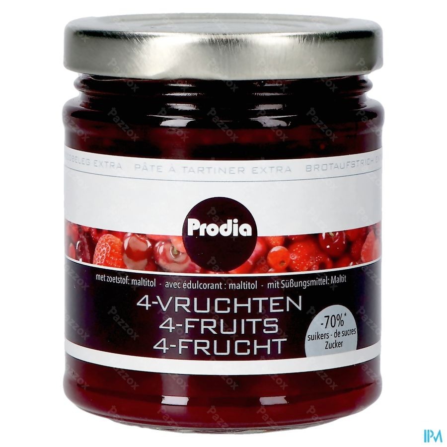 Prodia Broodbeleg Extra 4 Vrucht.215g 5681 Revogan