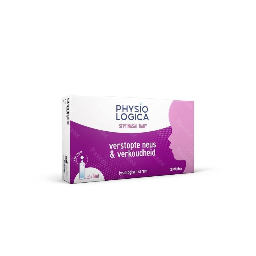 Physiologica Septinasal 0.9% Nacl Baby Fysiologisch Water Unidoses 20 x 5ml