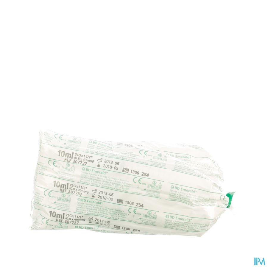 Bd Emerald Spuit 10ml + Naald 21g 1 1/2 10 307737