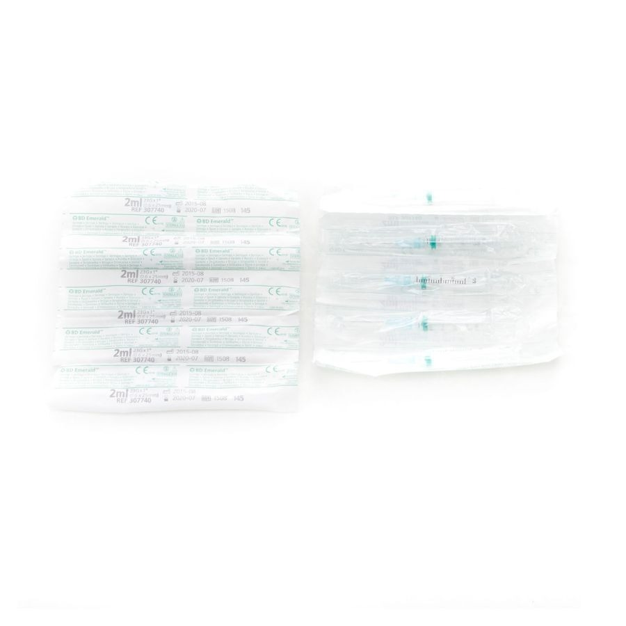 Bd Emerald Spuit 2ml + Naald 23g 1 307740 10 stuks 