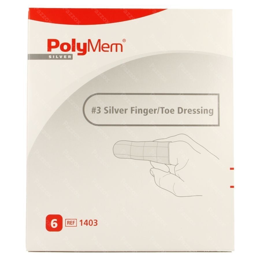 Polymem Silver Vinger/teen Dressing Ring 12-16 6