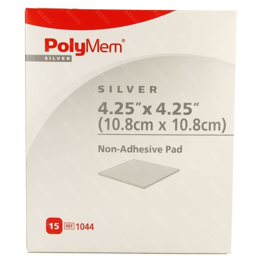 Polymem Silver Niet-klevend Pad 10,8cmx10,8cm 15