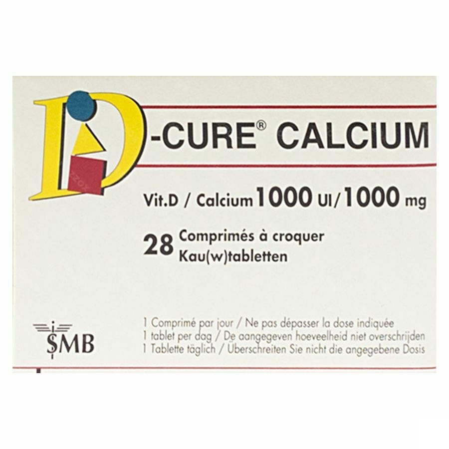 D-Cure Calcium 1000mg/1000ui 28 Kauwtabletten