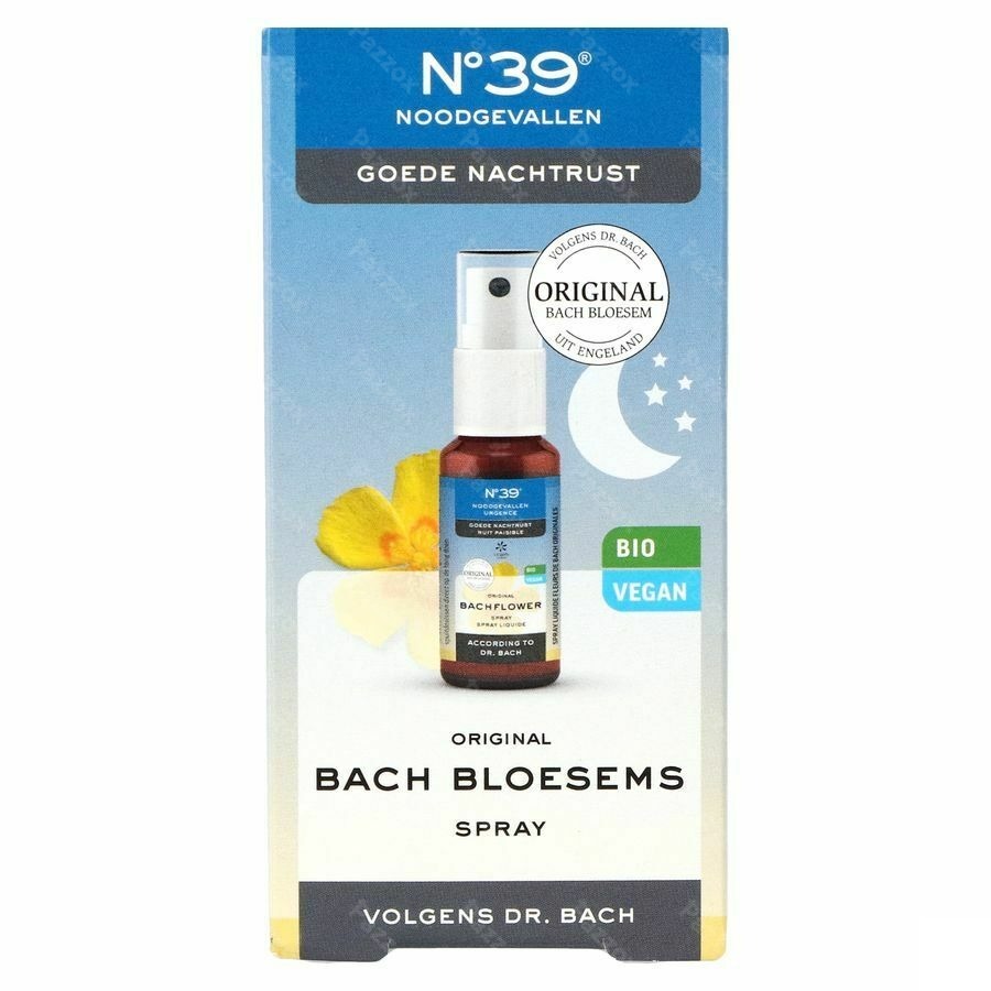 Bachbloesem Bio N°39 Noodgevallen Nacht Spray 20ml