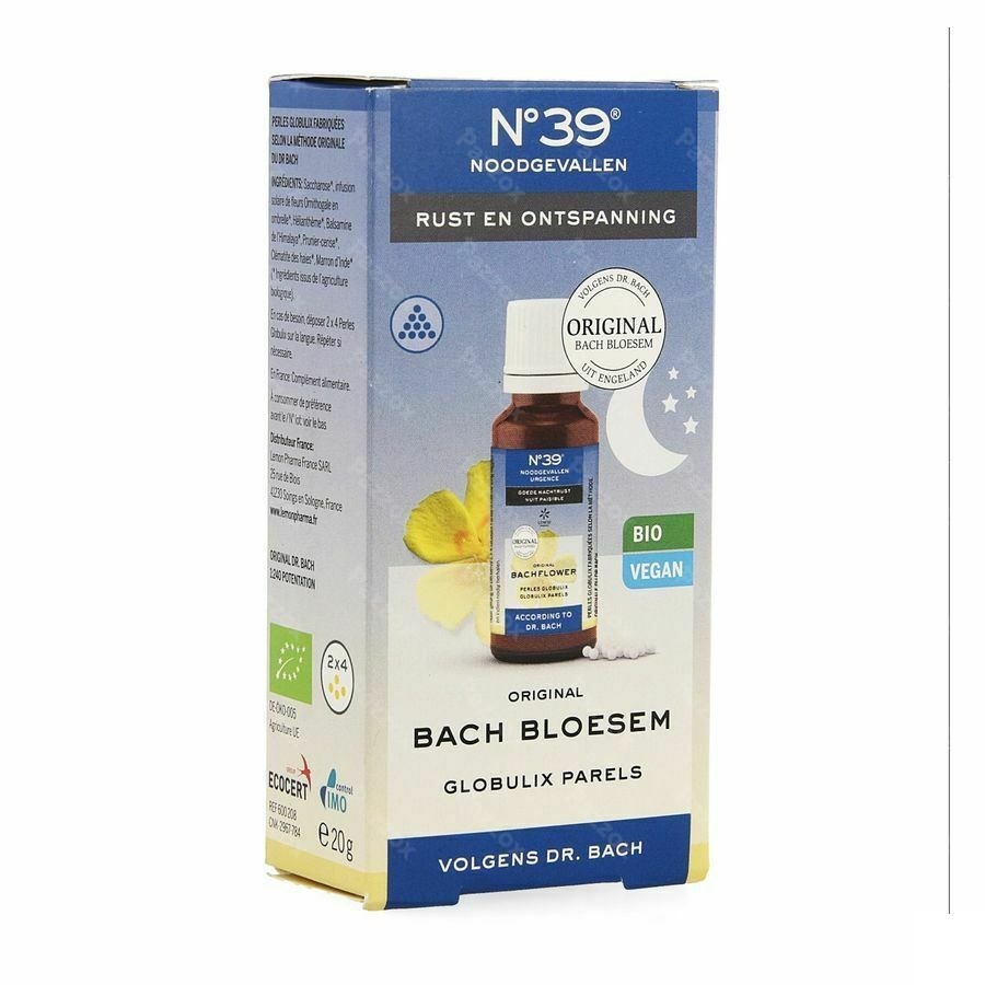 Bachbloesem Bio N°39 Noodgevallen Nacht Parels 20g