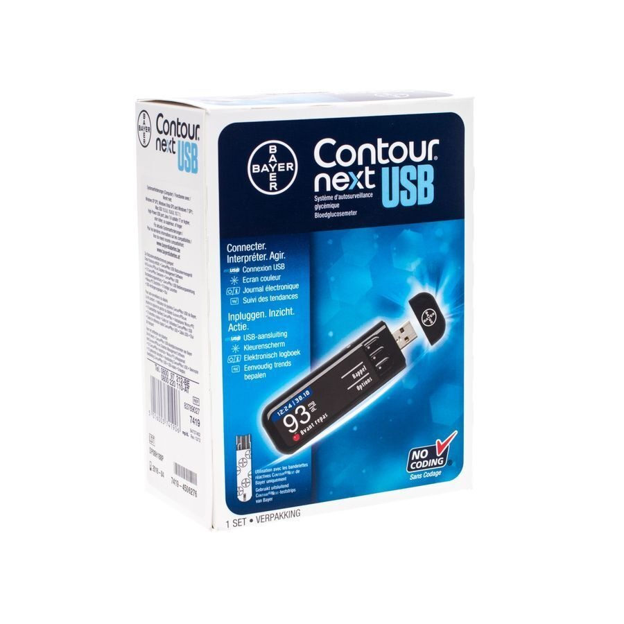 Bayer Contour Next Usb Bloedglucosemeter 1