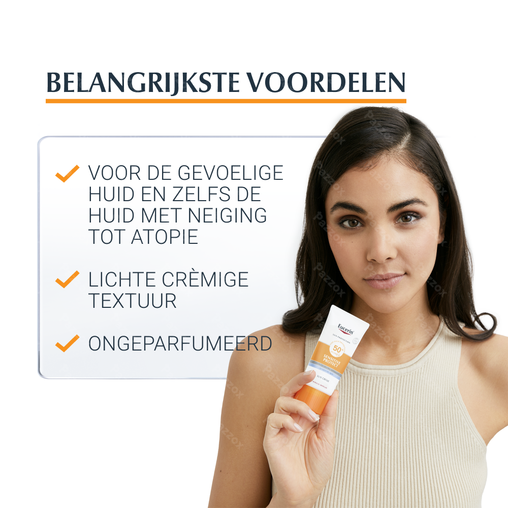 Eucerin Sun Sensitive Protect Crème Gevoelige Huid SPF50+ 50ml
