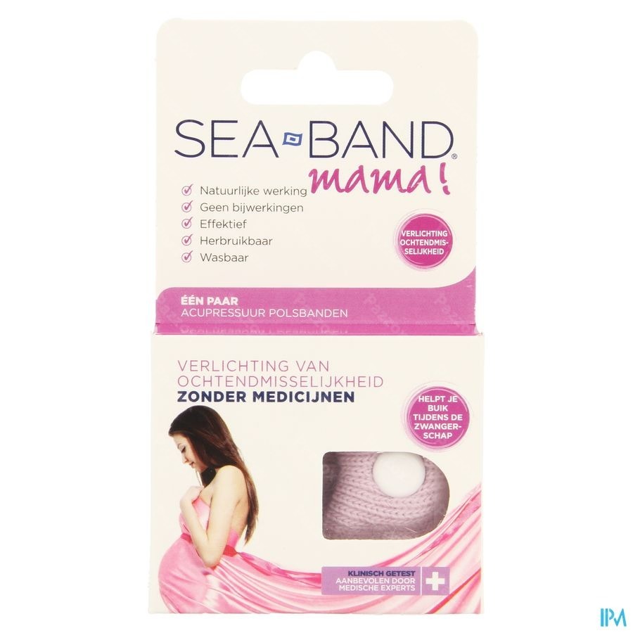 Sea Band Mama Zwangerschapsmisselijkheid Armband Lila 2 Stuks