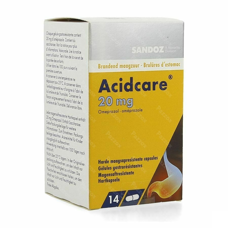 Acidcare 20mg Sandoz Caps Maagsapres 14 X 20mg
