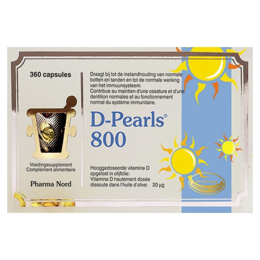 Pharma Nord D-Pearls 800 IU 360 Capsules afbeelding