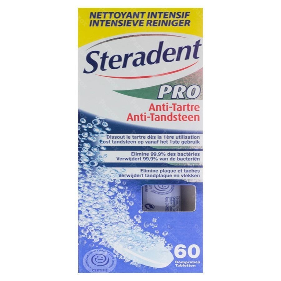 Steradent Anti-tandsteen Pro Tabl 60
