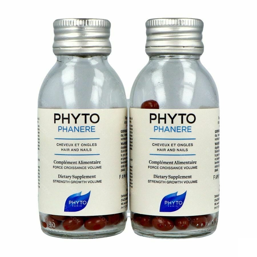 Phytophanère Voedingssupplement Haargroei Duo 2x120 Capsules