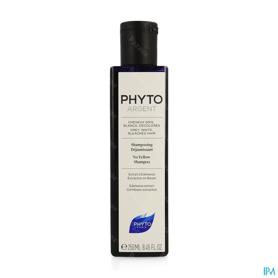 Phyto Argent No Yellow Shampoo Voor Grijs-Wit en Gebleekt Haar 250ml