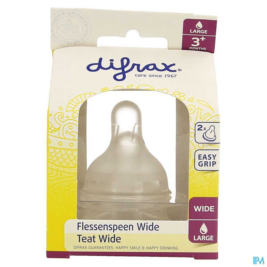 Difrax Flessenspeen Natural Wide Large 678 afbeelding 1