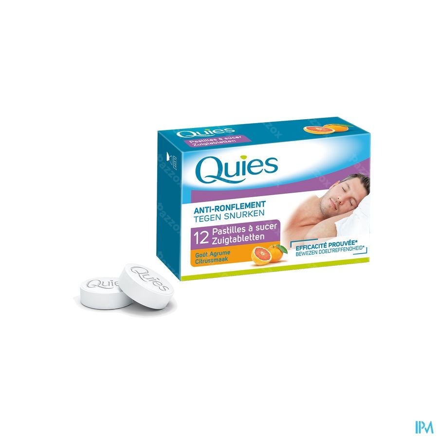 Quies A/snurk Citrus Nf Zuigpast 12