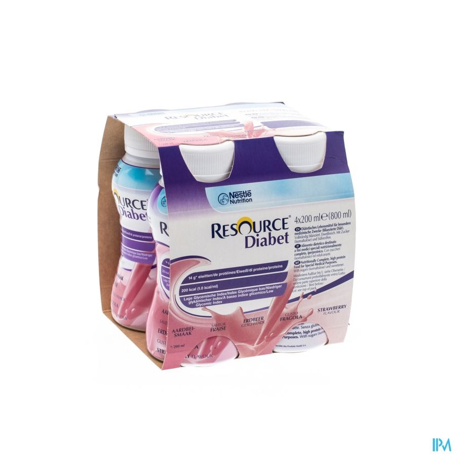 Resource Diabet Strawberry 4x200ml