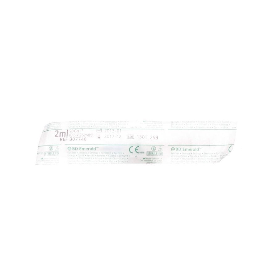 Bd Emerald Spuit 2ml + Naald 23g 1 1 307740