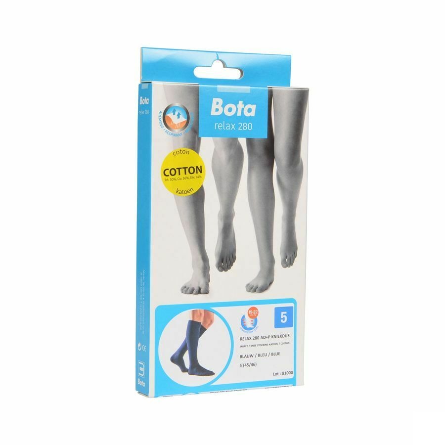 Bota Relax 280 Katoen Korte Kous Blue N5