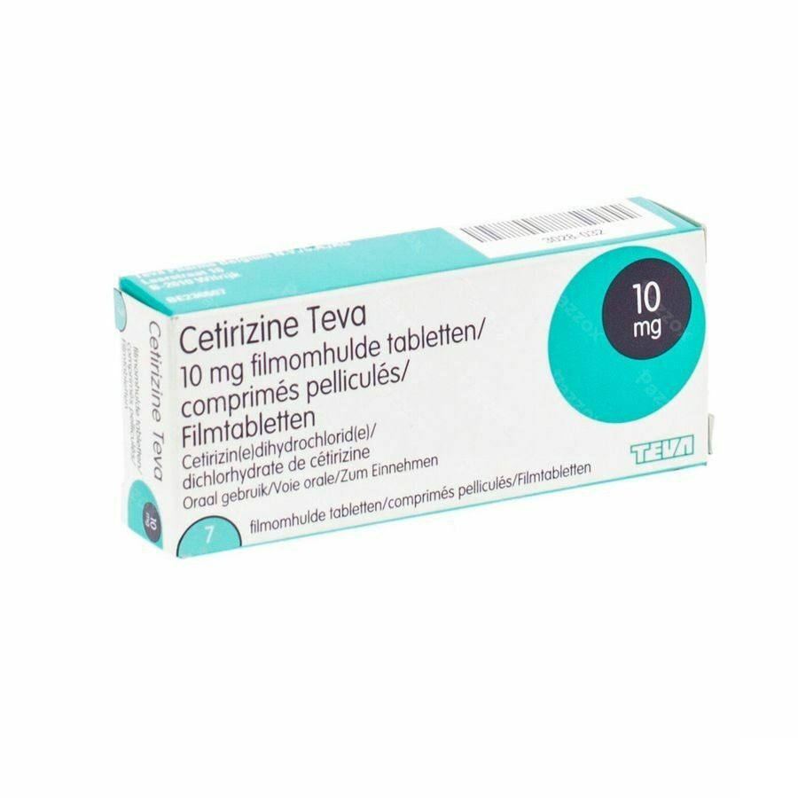 Cetirizine Teva 10mg 7 Tabletten