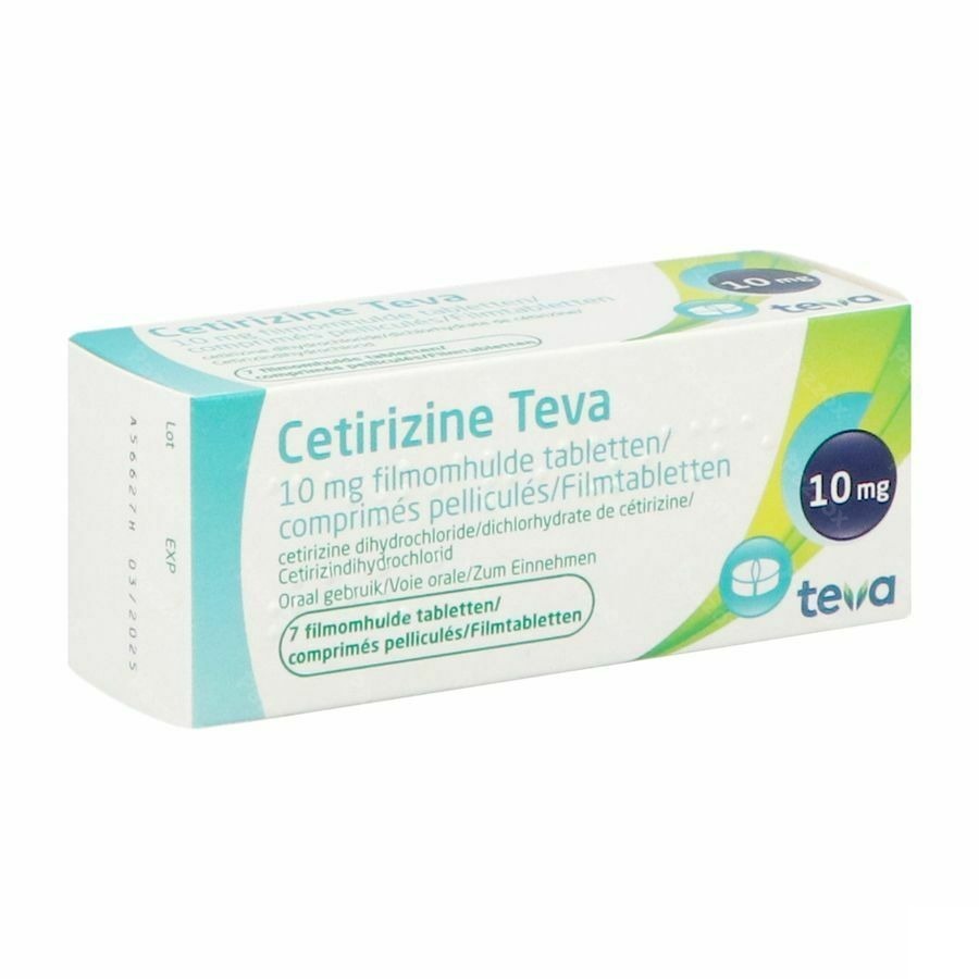 Cetirizine Teva 10mg 7 Tabletten