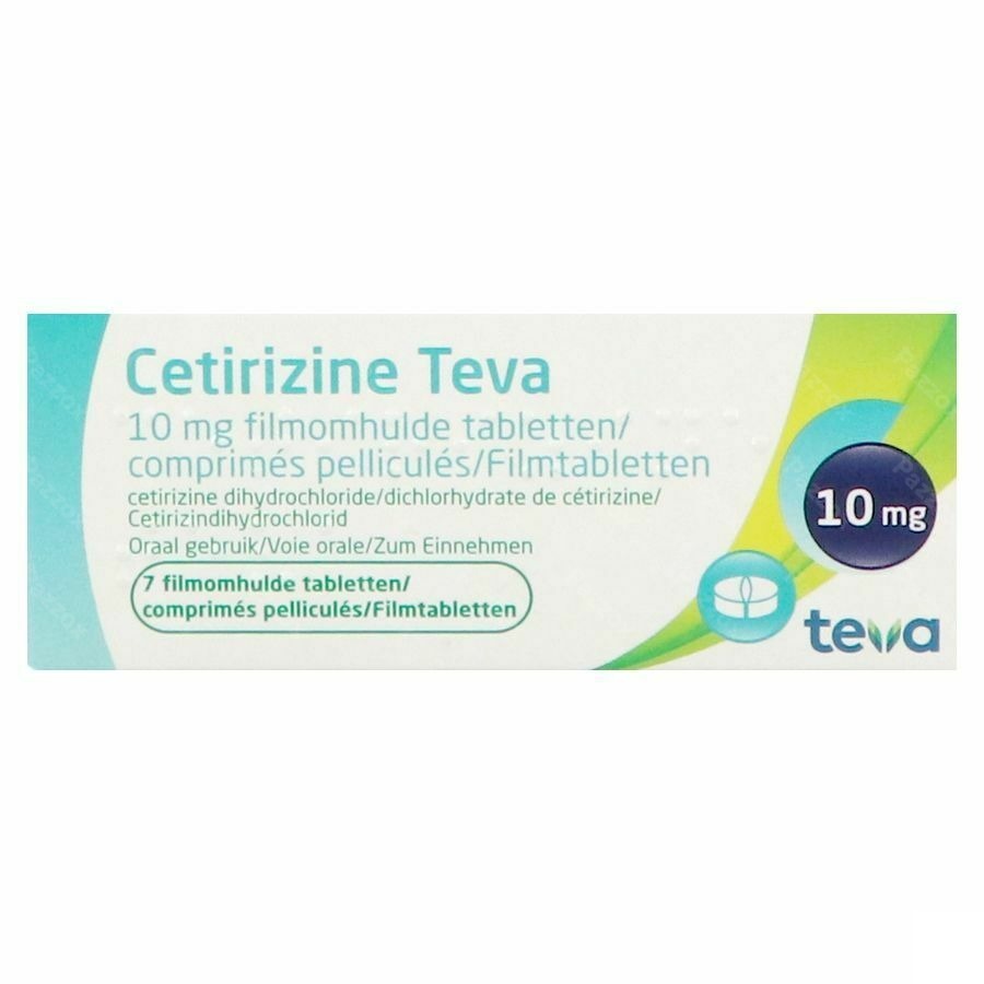Cetirizine Teva 10mg 7 Tabletten