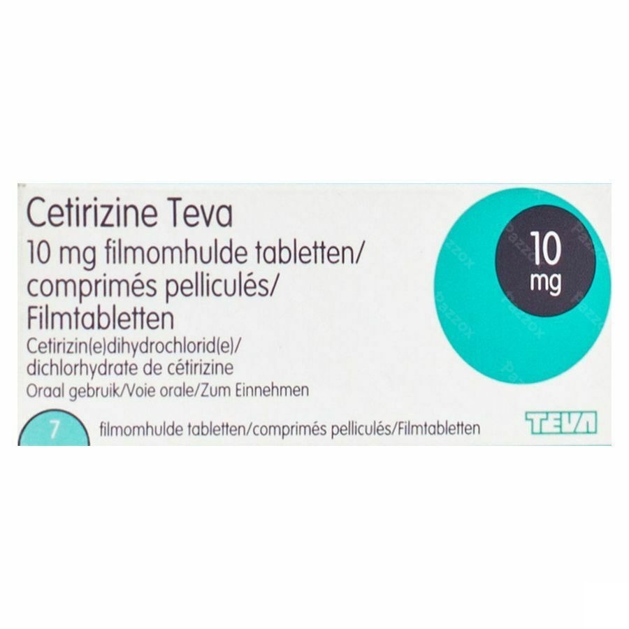 Cetirizine Teva 10mg 7 Tabletten