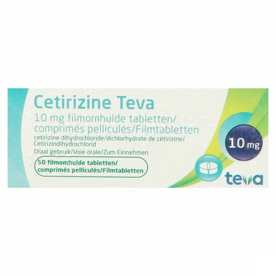 Cetirizine Teva 10mg 50 Tabletten