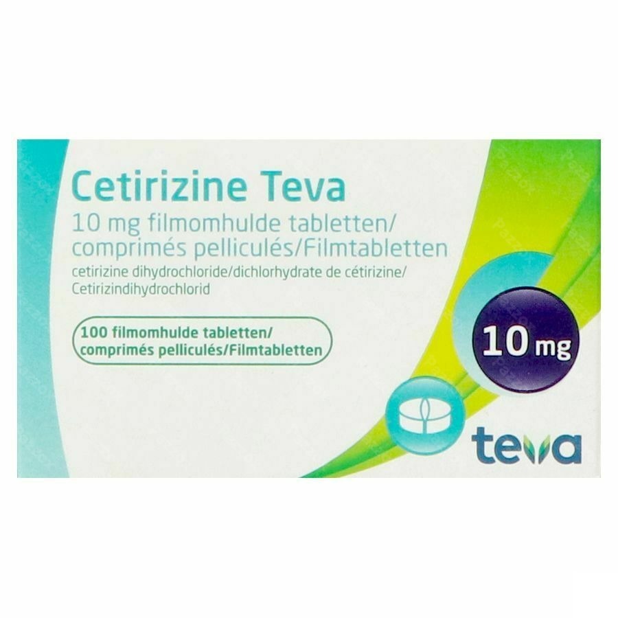 Cetirizine Teva 10mg 100 Tabletten
