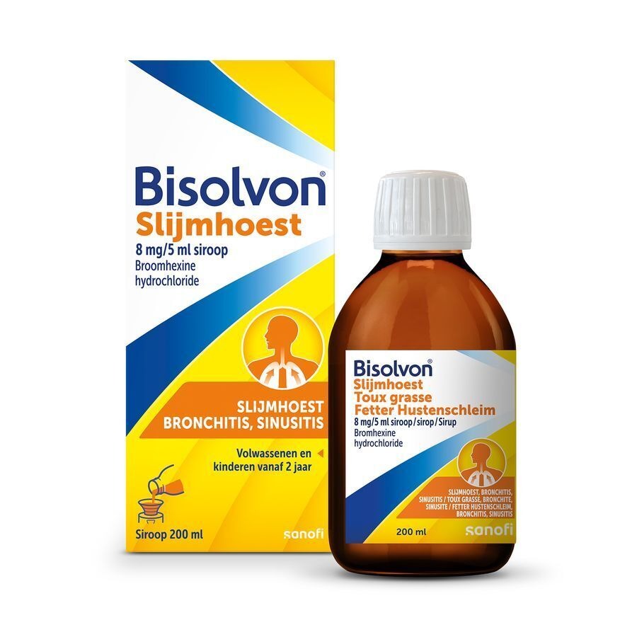 Bisolvon 8mg/5ml Slijmhoest Siroop 200ml