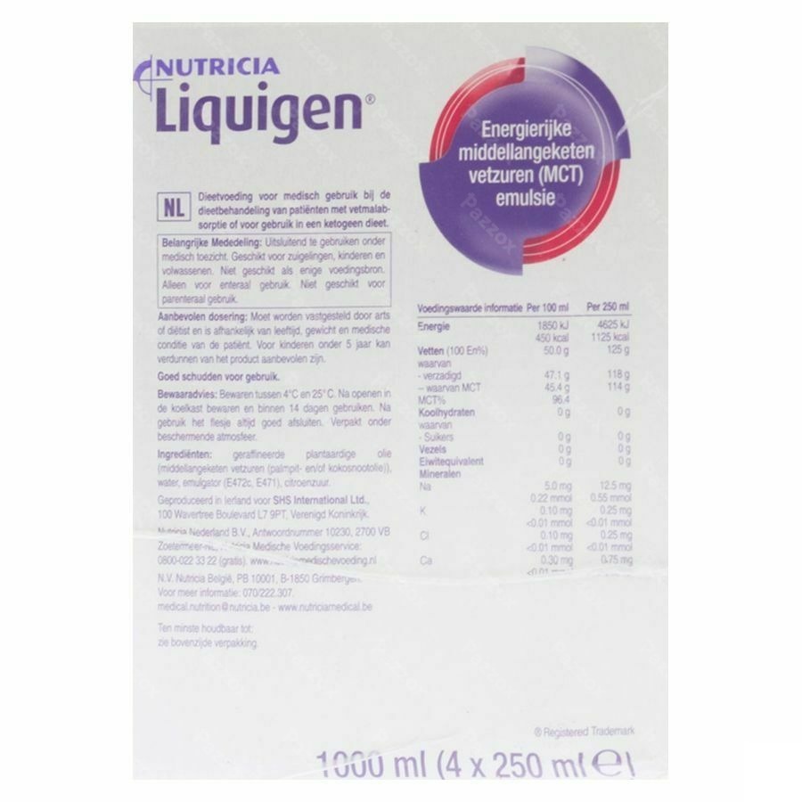 Liquigen Fl Plast 4x250ml Verv.1457191