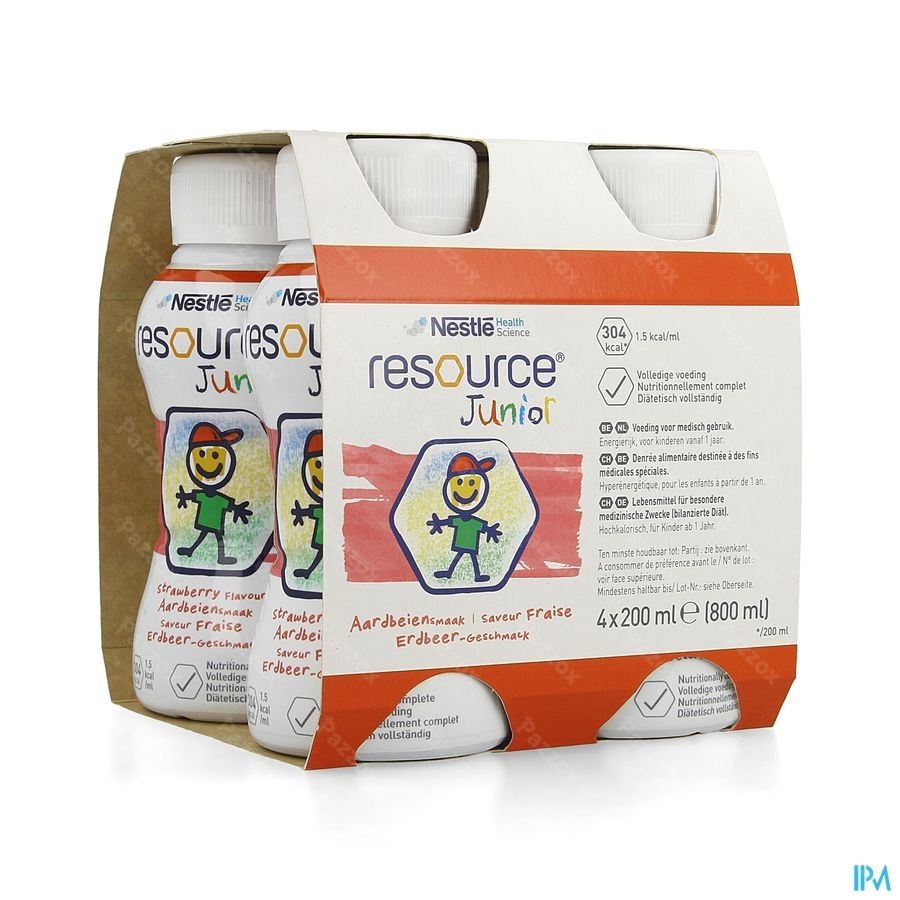 Resource Junior Aardbei 4x200ml