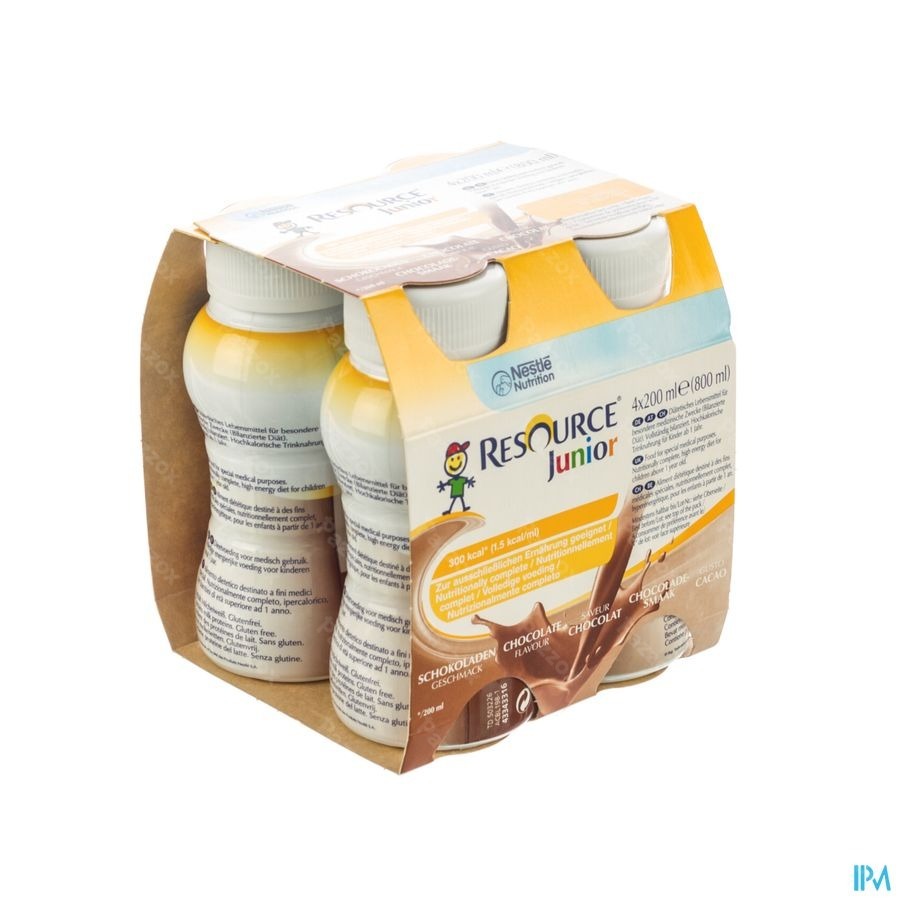 Resource Junior Chocolade 4x200ml