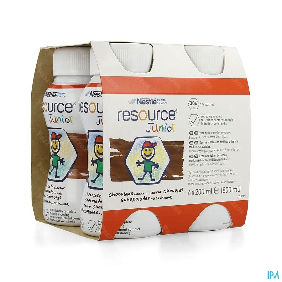 Resource Junior Chocolade 4x200ml